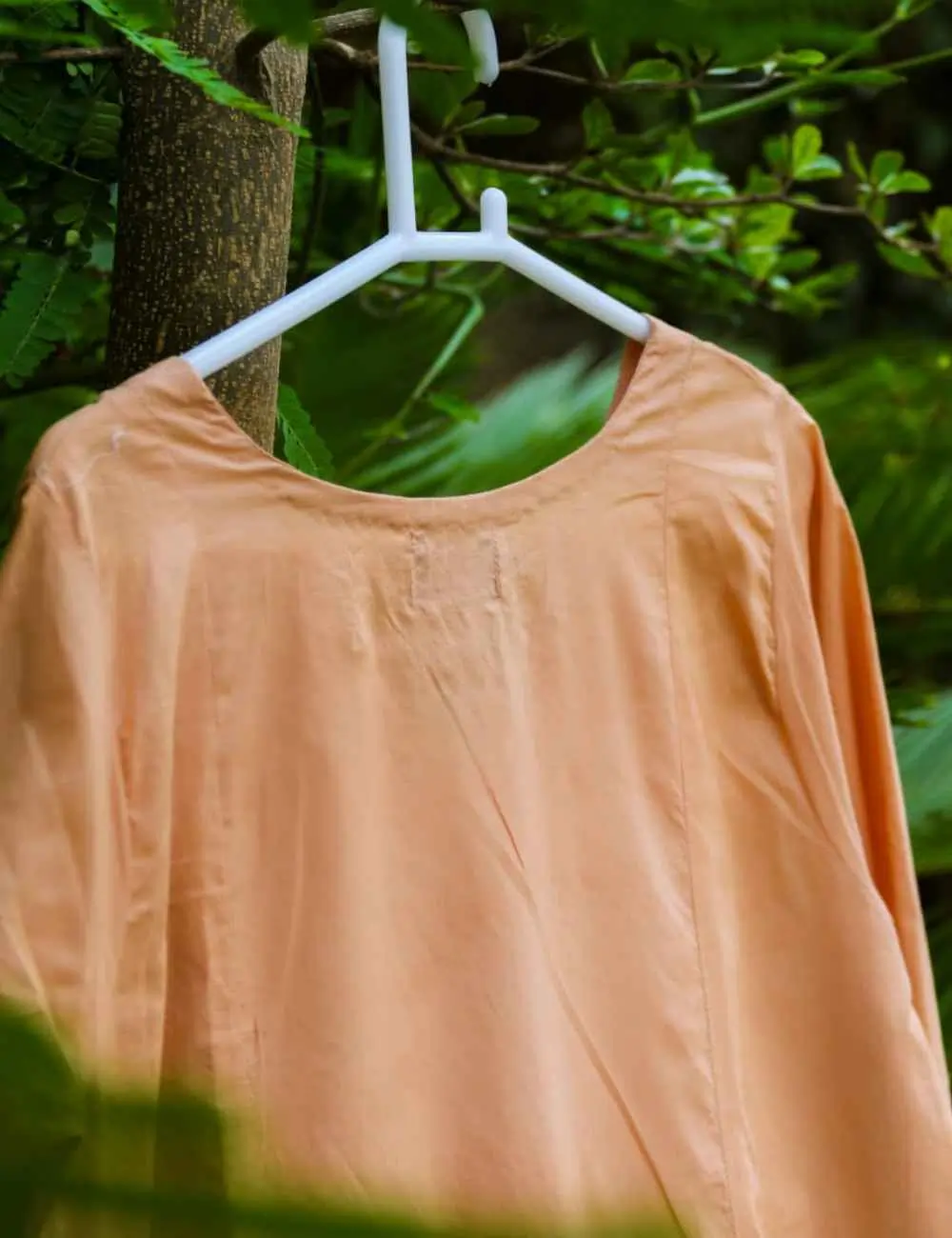 Khush Bakht Peach Kurta – Classic Cut with Golden Detailing best quality