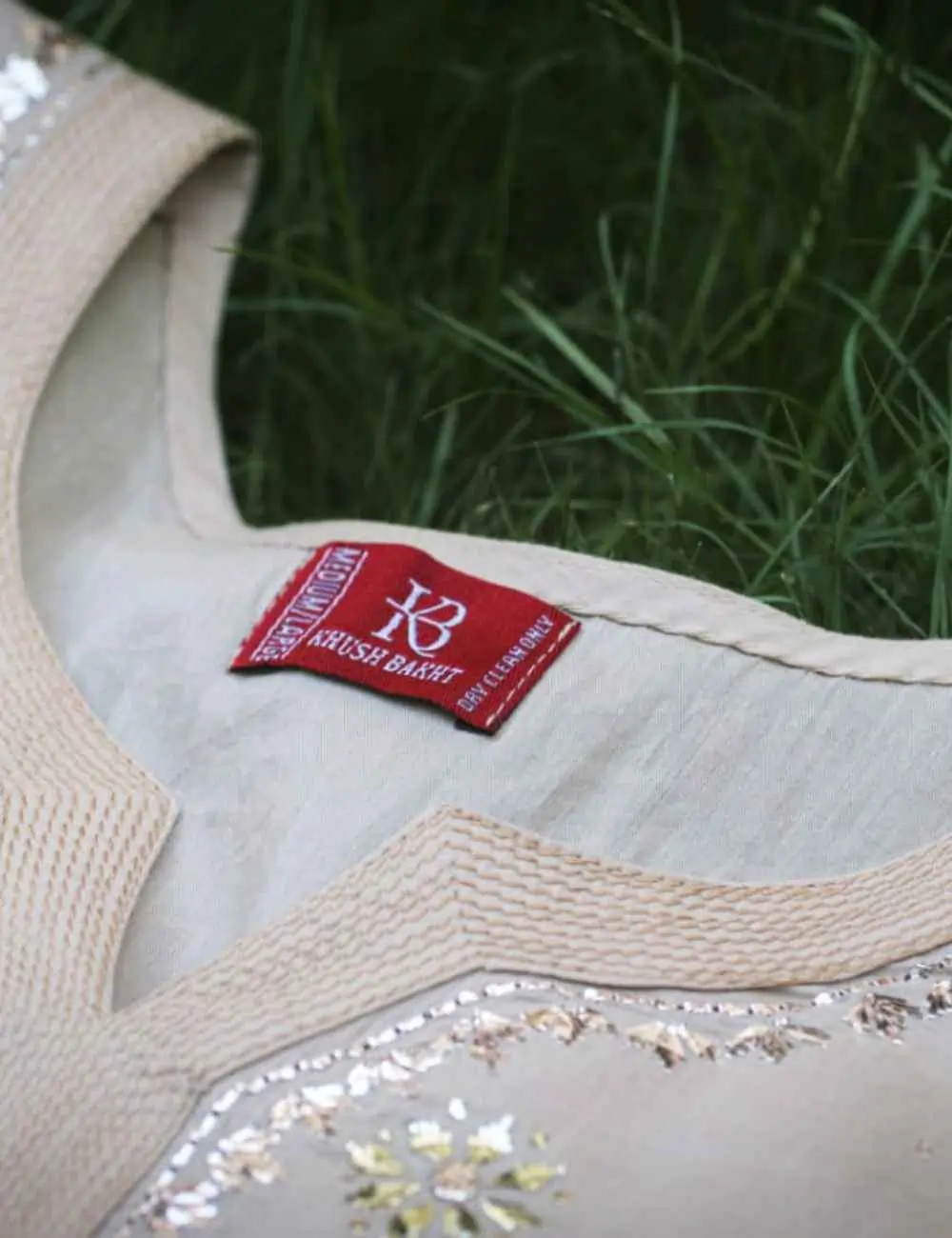 Stitched Kurta with Hand Embroidered Neckline – Timeless Elegance by Khush Bakht